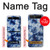 S3439 Fabric Indigo Tie Dye Hülle Schutzhülle Taschen für Samsung Galaxy Z Flip 5G