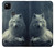 S1516 White Wolf Hülle Schutzhülle Taschen für Google Pixel 4a