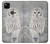 S1566 Snowy Owl White Owl Hülle Schutzhülle Taschen für Google Pixel 4a