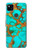 S2688 Aqua Copper Turquoise Gemstone Graphic Hülle Schutzhülle Taschen für Google Pixel 4a