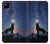 S3555 Wolf Howling Million Star Hülle Schutzhülle Taschen für Google Pixel 4a