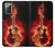 S0415 Fire Guitar Burn Hülle Schutzhülle Taschen für Samsung Galaxy Note 20