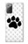 S2355 Paw Foot Print Hülle Schutzhülle Taschen für Samsung Galaxy Note 20
