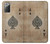 S2928 Vintage Spades Ace Card Hülle Schutzhülle Taschen für Samsung Galaxy Note 20