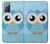 S3029 Cute Blue Owl Hülle Schutzhülle Taschen für Samsung Galaxy Note 20
