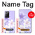S2361 Purple White Flowers Hülle Schutzhülle Taschen für Samsung Galaxy Note 20 Ultra, Ultra 5G