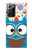 S2521 Cute Nerd Owl Cartoon Hülle Schutzhülle Taschen für Samsung Galaxy Note 20 Ultra, Ultra 5G