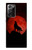S2955 Wolf Howling Red Moon Hülle Schutzhülle Taschen für Samsung Galaxy Note 20 Ultra, Ultra 5G