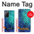 S3047 Green Mermaid Fish Scale Hülle Schutzhülle Taschen für Samsung Galaxy Note 20 Ultra, Ultra 5G
