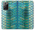 S3414 Green Snake Scale Graphic Print Hülle Schutzhülle Taschen für Samsung Galaxy Note 20 Ultra, Ultra 5G