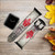 CA0344 Canada Maple Leaf Flag Texture Leather & Silicone Smart Watch Band Strap For Apple Watch iWatch