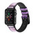 CA0409 Amethyst Crystals Graphic Printed Leather & Silicone Smart Watch Band Strap For Apple Watch iWatch