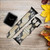 CA0412 Snake Skin Texture Graphic Printed Leather & Silicone Smart Watch Band Strap For Apple Watch iWatch