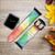 CA0520 Colorful Watercolor Leather & Silicone Smart Watch Band Strap For Apple Watch iWatch