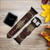 CA0537 Vintage Map Book Cover Leather & Silicone Smart Watch Band Strap For Apple Watch iWatch
