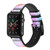 CA0565 Rainbow Unicorn Pastel Sky Leather & Silicone Smart Watch Band Strap For Apple Watch iWatch