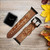 CA0571 Red Dragon Tattoo Leather & Silicone Smart Watch Band Strap For Apple Watch iWatch
