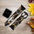 CA0720 Gold Marble Graphic Print Leather & Silicone Smart Watch Band Strap For Apple Watch iWatch