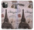 S2211 Paris Postcard Eiffel Tower Hülle Schutzhülle Taschen für iPhone 12, iPhone 12 Pro