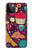 S2353 Paris Cartoon Vintage Pattern Hülle Schutzhülle Taschen für iPhone 12, iPhone 12 Pro