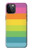 S2363 Rainbow Pattern Hülle Schutzhülle Taschen für iPhone 12, iPhone 12 Pro