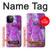 S2907 Purple Turquoise Stone Hülle Schutzhülle Taschen für iPhone 12, iPhone 12 Pro