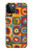 S3409 Squares Concentric Circles Hülle Schutzhülle Taschen für iPhone 12, iPhone 12 Pro