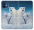 S0285 Polar Bear Family Arctic Hülle Schutzhülle Taschen für iPhone 12 mini