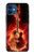 S0415 Fire Guitar Burn Hülle Schutzhülle Taschen für iPhone 12 mini