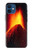 S0745 Volcano Lava Hülle Schutzhülle Taschen für iPhone 12 mini