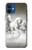 S0933 White Horses Hülle Schutzhülle Taschen für iPhone 12 mini