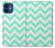 S1723 Mint Chevron Zigzag Hülle Schutzhülle Taschen für iPhone 12 mini