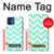 S1723 Mint Chevron Zigzag Hülle Schutzhülle Taschen für iPhone 12 mini
