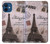 S2211 Paris Postcard Eiffel Tower Hülle Schutzhülle Taschen für iPhone 12 mini
