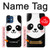 S2662 Cute Panda Cartoon Hülle Schutzhülle Taschen für iPhone 12 mini