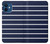 S2767 Navy White Striped Hülle Schutzhülle Taschen für iPhone 12 mini