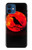 S3328 Crow Red Moon Hülle Schutzhülle Taschen für iPhone 12 mini