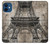 S3416 Eiffel Tower Blueprint Hülle Schutzhülle Taschen für iPhone 12 mini