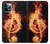 S0493 Music Note Burn Hülle Schutzhülle Taschen für iPhone 12 Pro Max