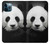 S1072 Panda Bear Hülle Schutzhülle Taschen für iPhone 12 Pro Max
