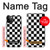 S1611 Black and White Check Chess Board Hülle Schutzhülle Taschen für iPhone 12 Pro Max