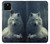 S1516 White Wolf Hülle Schutzhülle Taschen für Google Pixel 5