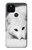 S2569 White Arctic Fox Hülle Schutzhülle Taschen für Google Pixel 5