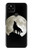 S1981 Wolf Howling at The Moon Hülle Schutzhülle Taschen für Google Pixel 4a 5G