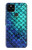 S3047 Green Mermaid Fish Scale Hülle Schutzhülle Taschen für Google Pixel 4a 5G