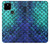 S3047 Green Mermaid Fish Scale Hülle Schutzhülle Taschen für Google Pixel 4a 5G