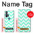 S1723 Mint Chevron Zigzag Hülle Schutzhülle Taschen für Motorola Edge+