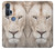 S2399 White Lion Face Hülle Schutzhülle Taschen für Motorola Edge+