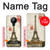 S2108 Eiffel Tower Paris Postcard Hülle Schutzhülle Taschen für Nokia 5.3