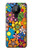 S3281 Colorful Hippie Flowers Pattern Hülle Schutzhülle Taschen für Nokia 5.3